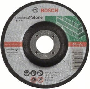 Bosch Trennscheibe gekröpft Standard für Stein, Durchmesser: 115 mm, Farbe: Grau - Bild 2