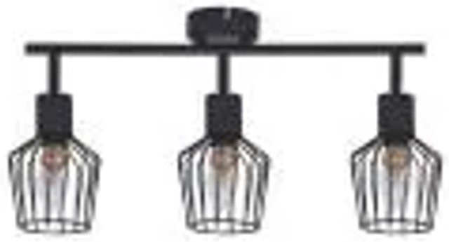 NETTLIFE Deckenstrahler aus Metall in Schwarz im Industrial-Design mit verstellbarem E14-Fassung - Bild 1