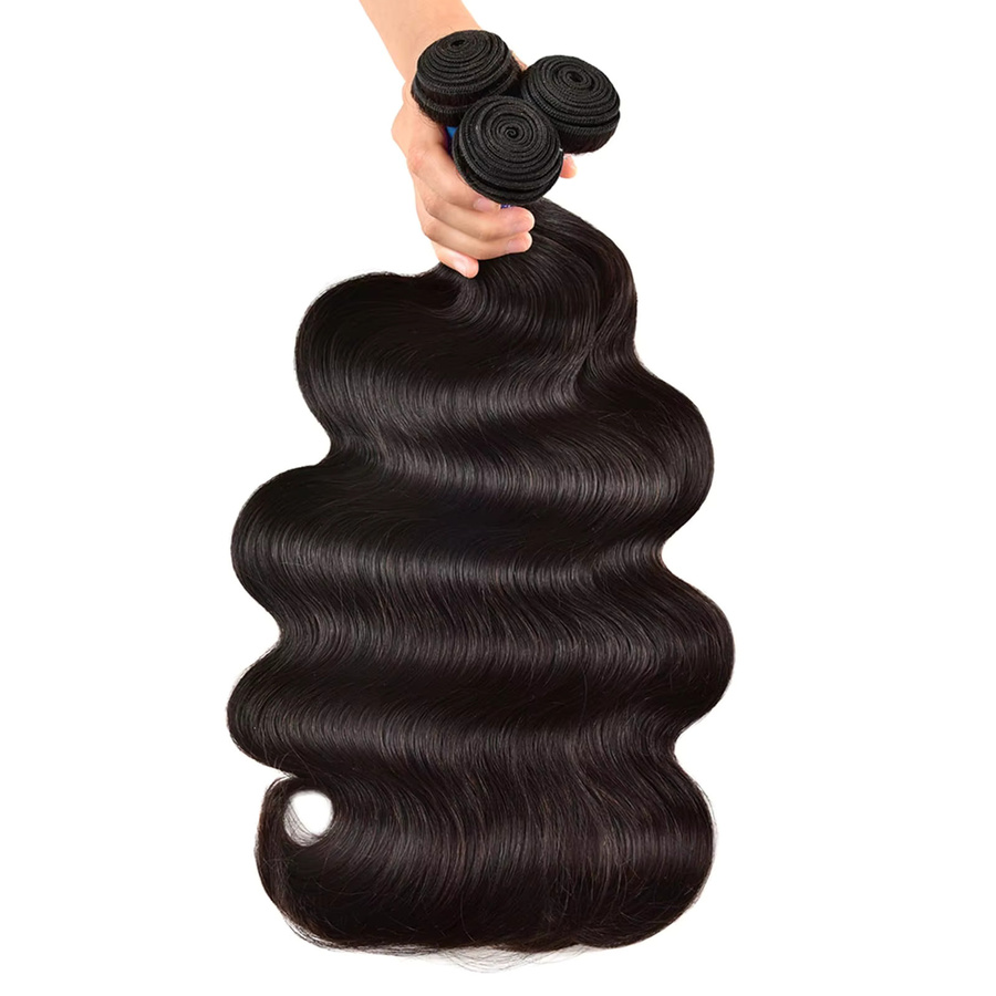 Jupade Body Wave Echthaar-Bündel, Natur Schwarz, 30 Zoll, Remy Rohes Jungfrauenhaar - Bild 2