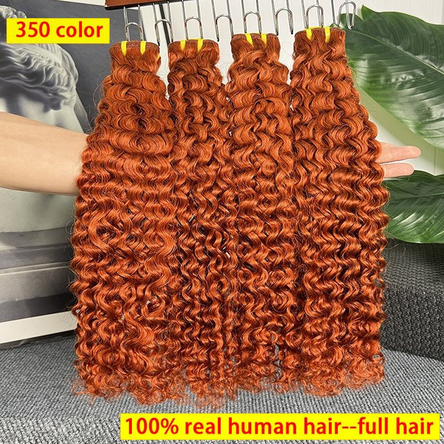 GDYLuxury Haarverlängerung, Lockiges Haar, Ingwer Orange, Unisex - Bild 1