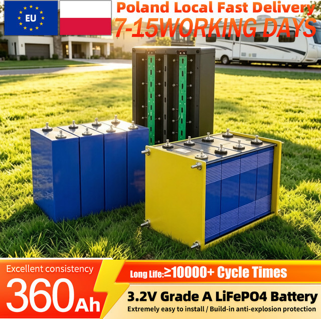 Fullfutura LiFePO4 Lithium-Eisenphosphat Batterie DIY-Kit in Blau mit Kompressionsgerät für 12V 24V 48V Systeme - Bild 1