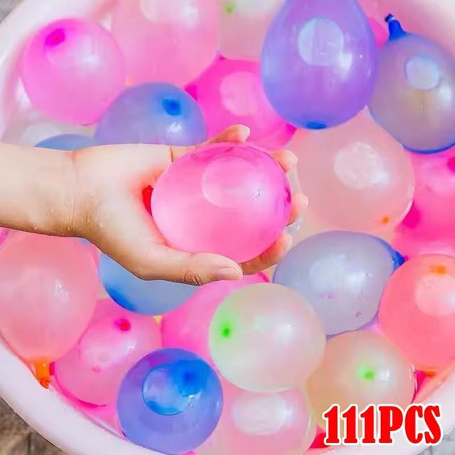 Binchi Outdoor Equipment Bunte Wasserballons, Wasserspritzbälle, 111 Stück, pink - Bild 1