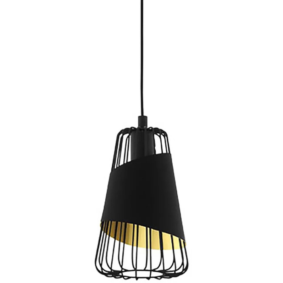 Eglo Pendelleuchte Austell 1-flammig in Schwarz und Gold, modern, B/T/H: 33 x 17 x 16,8 cm - Bild 2