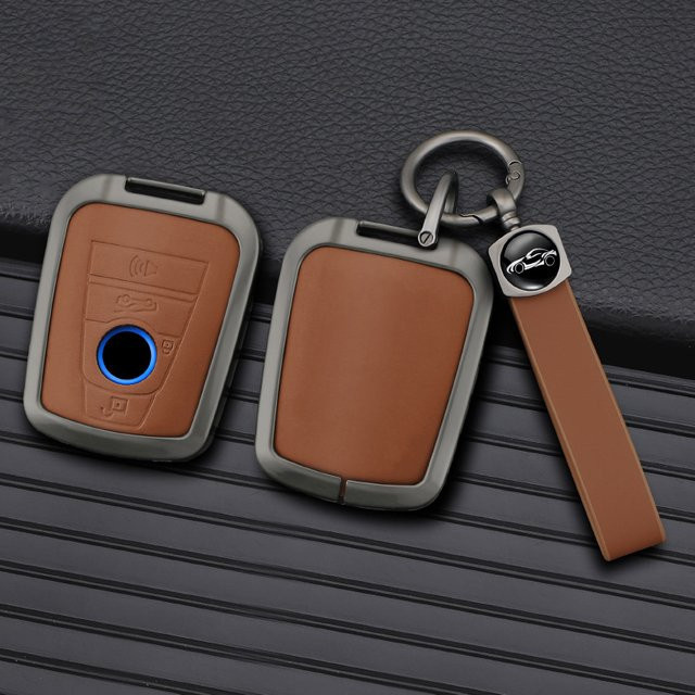 DECSRIN Smart Remote Key Case Cover für BMW I3 I8 Serie, 4 Tasten Schutzhülle für Autoschlüssel - Bild 1
