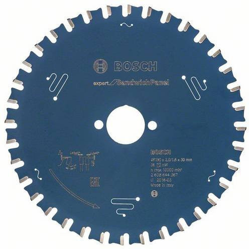 Bosch Expert Kreissägeblatt für Sandwichpaneele, Durchmesser: 190 mm, Bohrung: 19 mm, 36 Zähne, Carbide Tipped, Blau - Bild 1