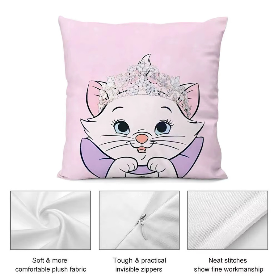 52TOYS AristoCats Kissenbezug mit Muster in Pink, quadratisch, Breite: 40 cm, Höhe: 40 cm - Bild 2