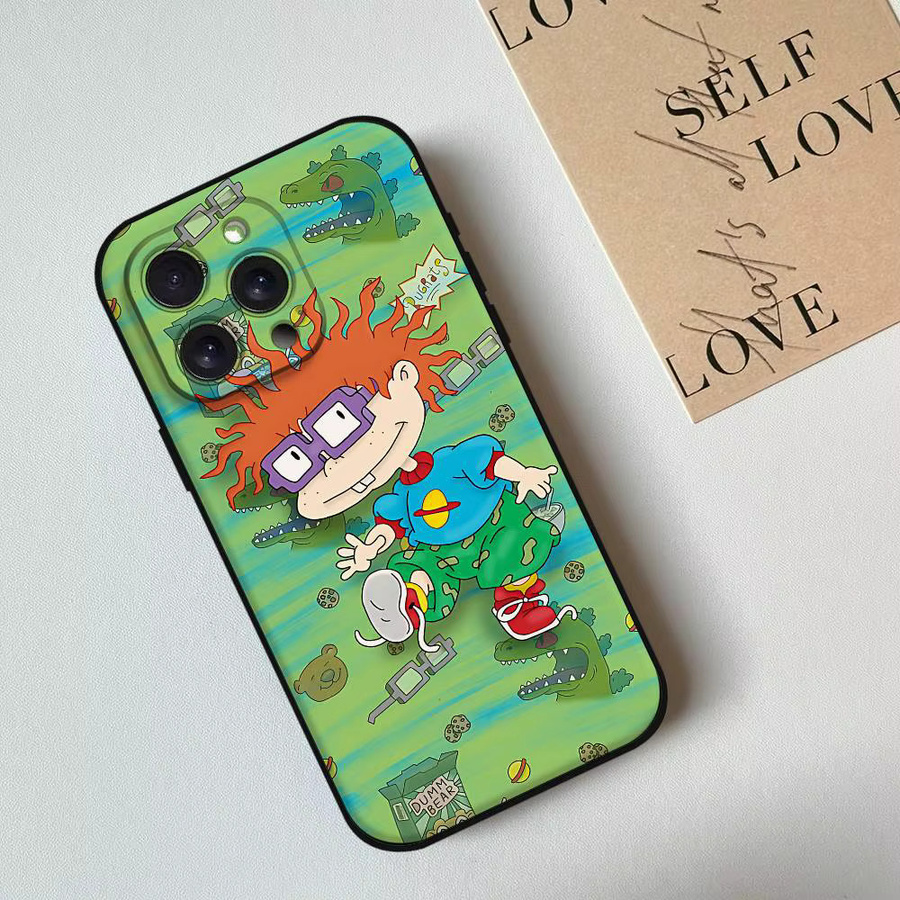 Mesuca Handyhülle im Rugrats Anime Design für iPhone 11 bis iPhone 17 Pro Max Plus Mini, weiche TPU Hülle, Multicolour - Bild 3