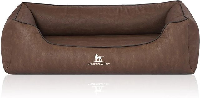 Knuffelwuff Hundebett Rockland Orthopädisch aus Kunstleder in Braun, B: 105 cm, T: 75 cm - Bild 1