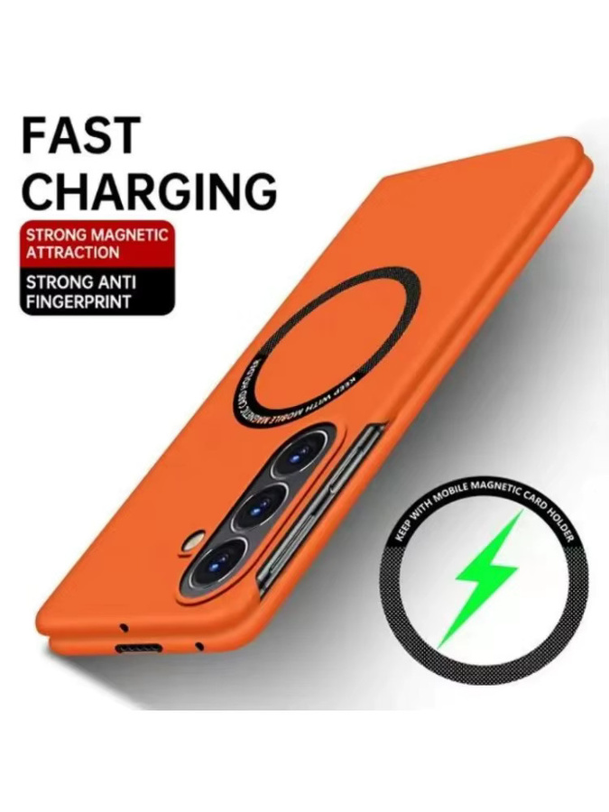 MagSafe PC-Hülle für Samsung Galaxy Z Fold in Weiß, ultradünne und stoßfeste magnetische Schutzhülle für kabelloses Laden - Bild 4