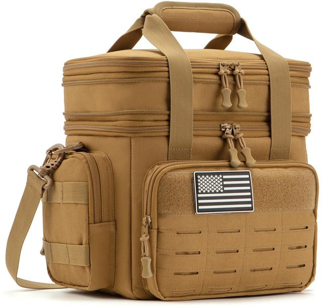 Taktische isolierte Lunchbox Weft, 18 l Kühltasche in Beige, auslaufsichere Thermotasche für den Außenbereich - Bild 1