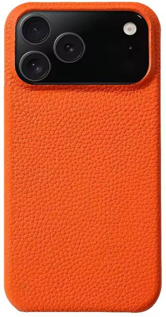 Ricestate Handyhülle aus Rindsleder für iPhone 17 Pro Max und iPhone 17 Air in Orange - Bild 1