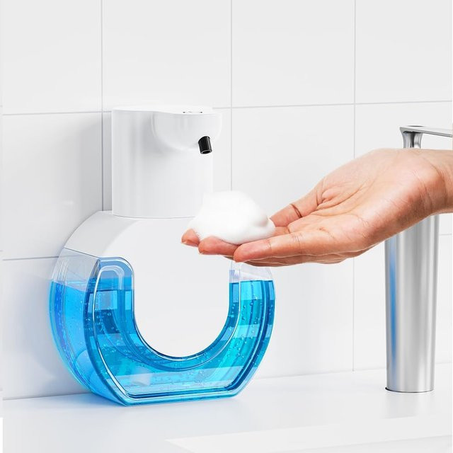 DONASIRA Intelligenter Infrarot-Seifenspender mit IPX5-Wasserdichtigkeit, Weiß, 420 ml - Bild 1