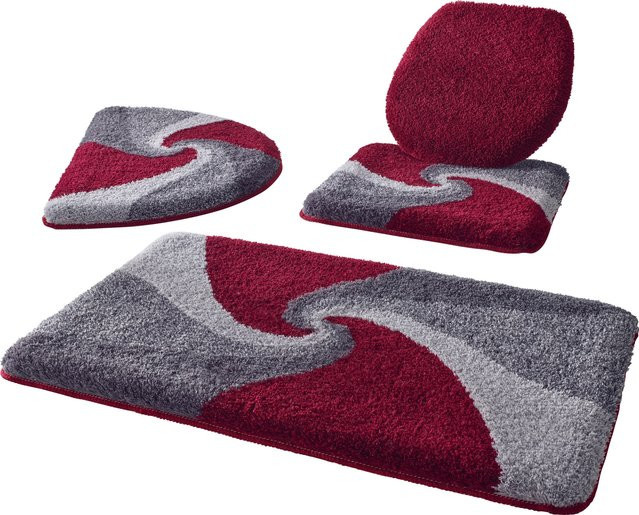Hagemann Badematte Graphic in Grau/Mehrfarbig, Rutschhemmend und für Fußbodenheizung geeignet, 100% Polyacryl - Bild 1