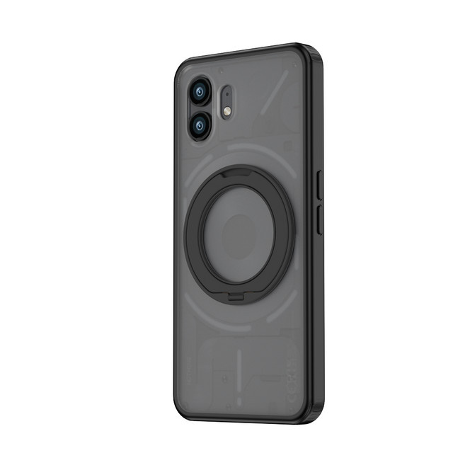 DIXSG Magnetische Schutzhülle für Nothing Phone 1, Transparent, Stoßfeste TPU-Hülle mit 360 Grad Schutz und drehbarer Halterung - Bild 1