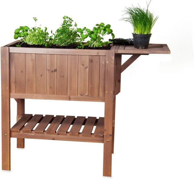 Hecht Vertikales Hochbeet CUBE1 aus Tanne in Braun, B/T/H: 80 x 50 x 80 cm - Bild 1
