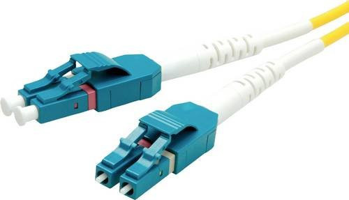 ROLINE LWL-Kabel Duplex Single Mode 9/125µm OS2 mit LC/LC Steckern in Gelb, 7 m - Bild 1