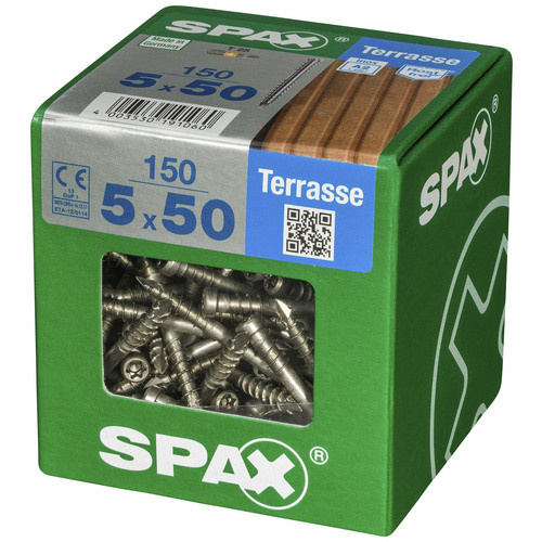 Spax Terrassenschraube T-Star plus aus Edelstahl in Silber, Durchmesser: 5 mm, Länge: 50 mm, 150 Stück - Bild 3