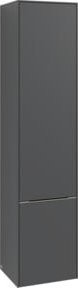 Villeroy & Boch Hochschrank Subway 3.0 mit Glastüren und Flaschenregal, Weiß/Grau, B: 40 cm, H: 171 cm, T: 36,2 cm - Bild 1