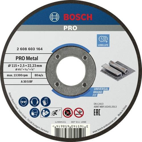 Bosch Trennscheibe gerade 115 mm für Metall in Grau - Bild 1