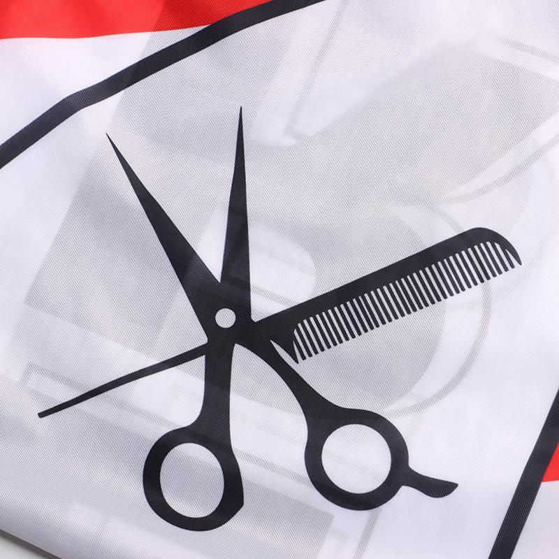 Maker Daily Mobile Barbershop Federflagge aus Polyester, Schwarz, einseitig bedruckt - Bild 4