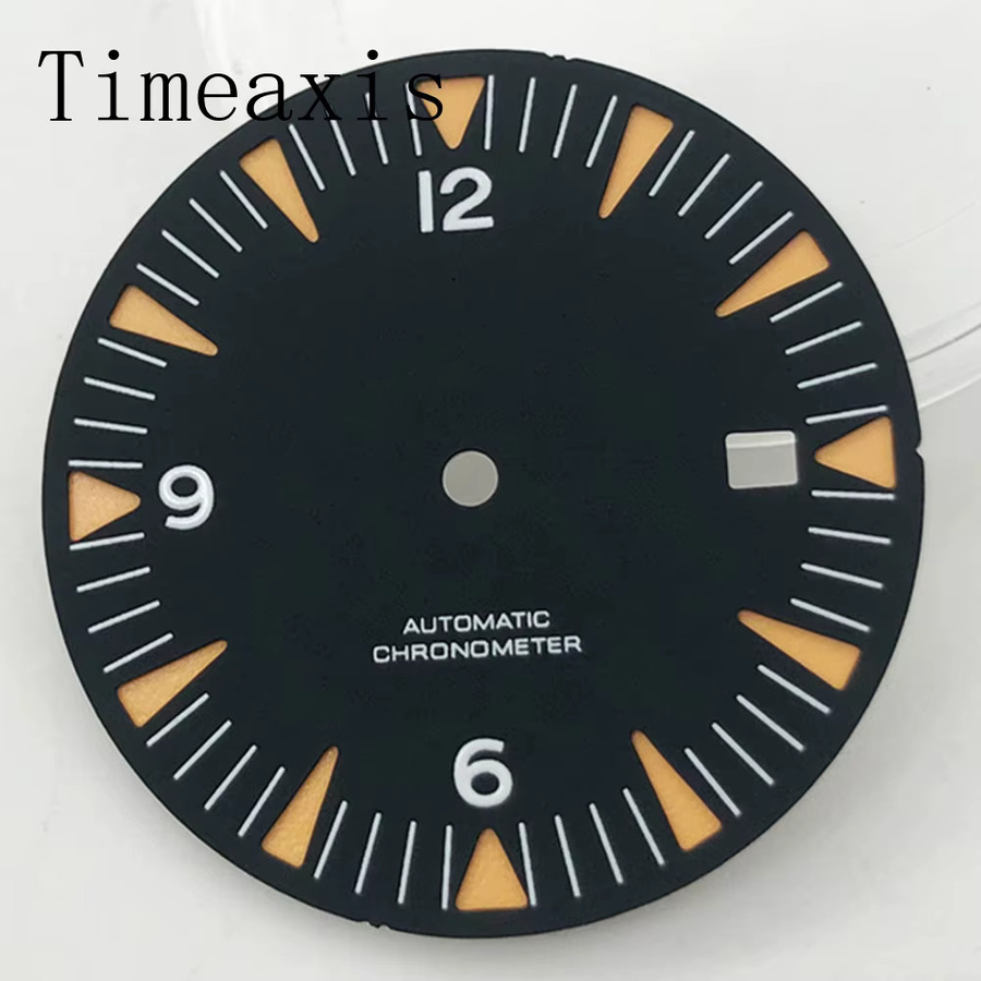 Timeaxis Zifferblatt, 31 mm, Schwarz Blau, für NH35/NH36 ETA2836 Miyota8205/8215/821A Mingzhu2813/3804 Uhrwerk - Bild 2