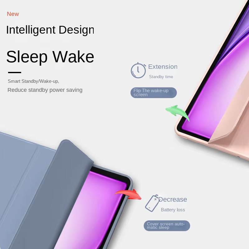 Magnetische Schutzhülle für Apple iPad Air 11 Zoll 2025/2026 mit Silikon-Rückseite und Klappständer in Schwarz - Bild 3