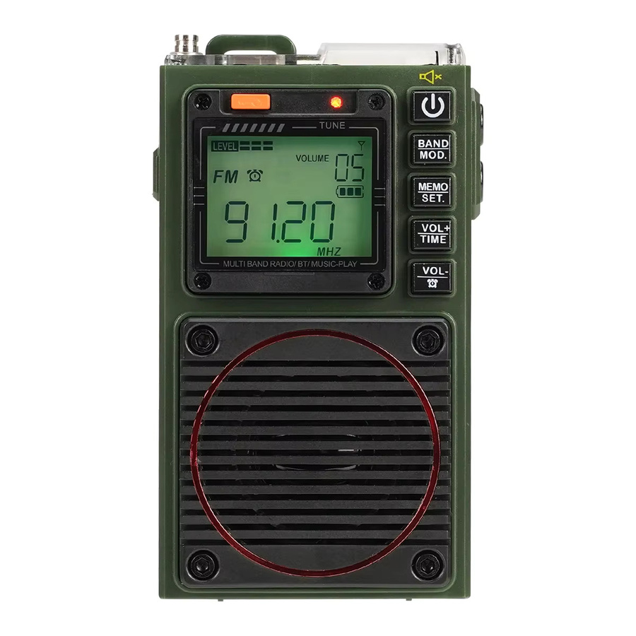 Retekess TR111 Notfallradio mit SOS-Alarm und Taschenlampe – Tragbares AM FM SW VHF Radio für Camping und Wandern - Bild 7