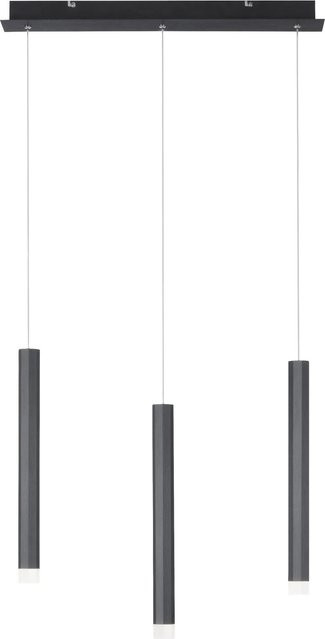 Just Light LED-Pendelleuchte Bruno 3-flammig Schwarz B: 55 cm, H: 120 cm - Bild 1