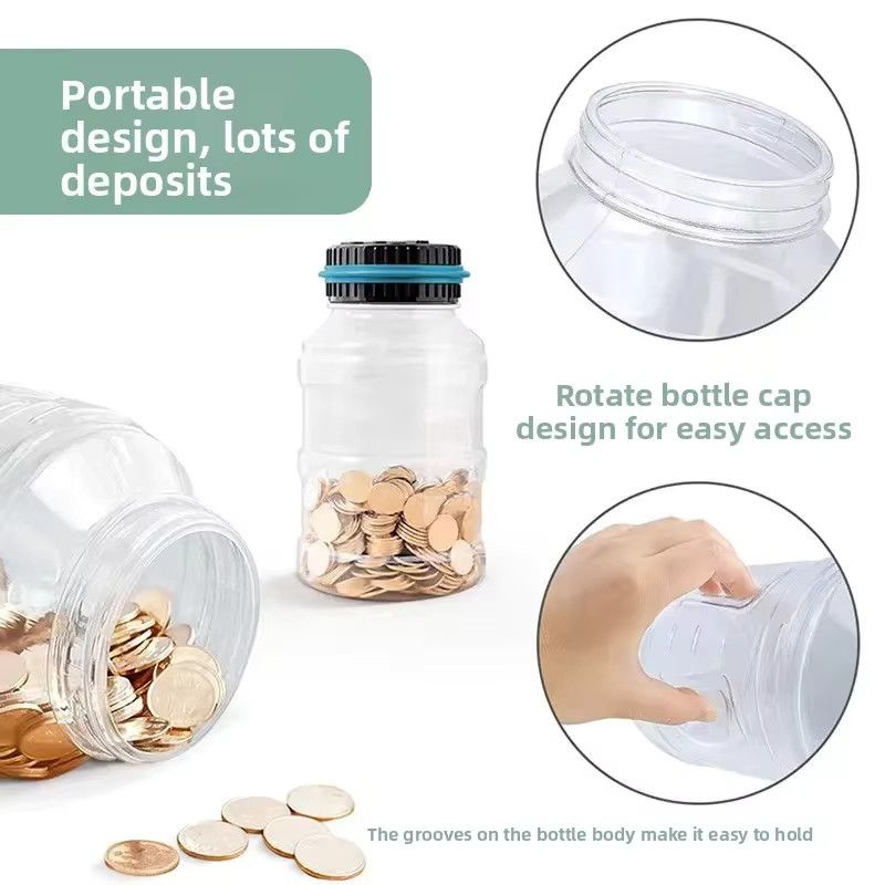 Creative Smart Counting Sparschwein mit digitaler Zählfunktion für Pfund, Euro und Dollar, Volumen: 1,8 l - Bild 4