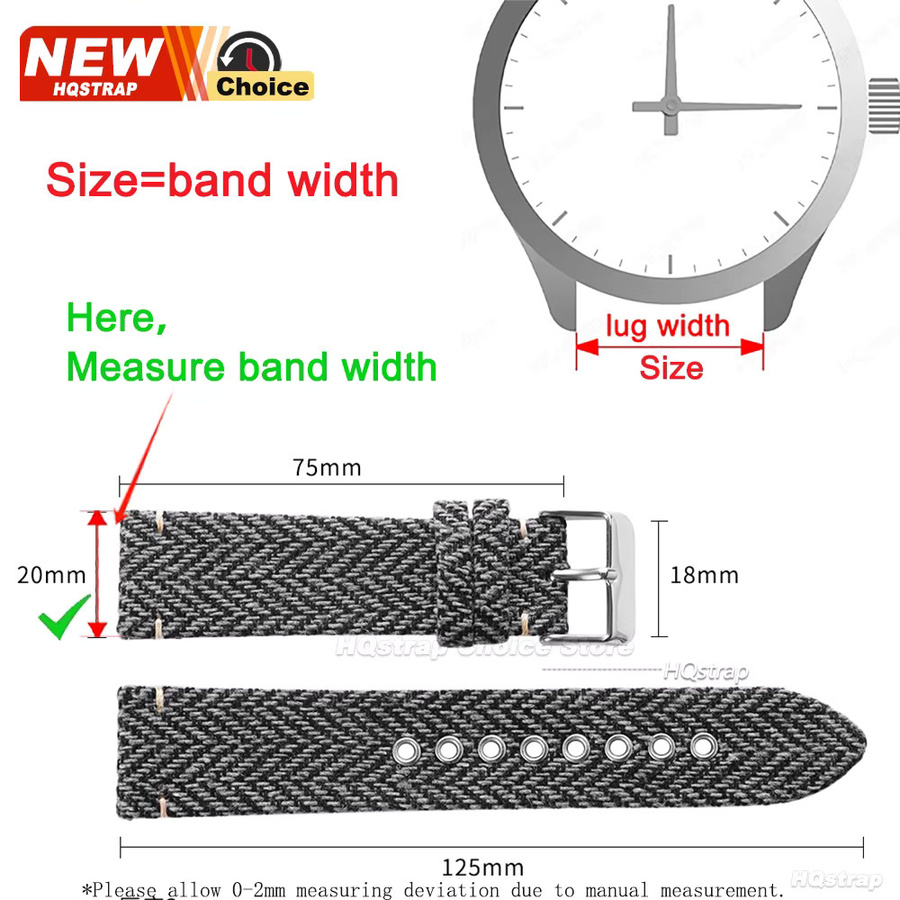 HQstrap Uhrenarmband Nylon, Bunt, Unisex - Bild 4