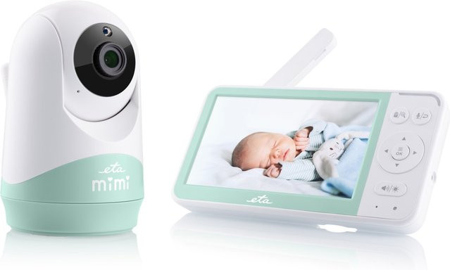 MIMI 530690 Baby-Videophone in Weiß/Mint mit Nachtsicht, Gegensprechfunktion und Temperaturanzeige - Bild 1
