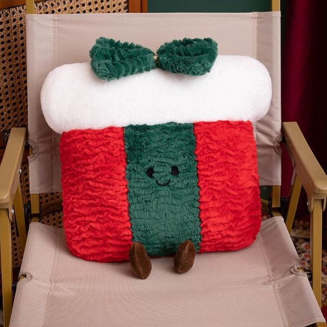 Yiran toy Lebkuchenmann Weihnachtsbaum Plüschkissen in Rot als weihnachtliche Sofakissen-Dekoration - Bild 1
