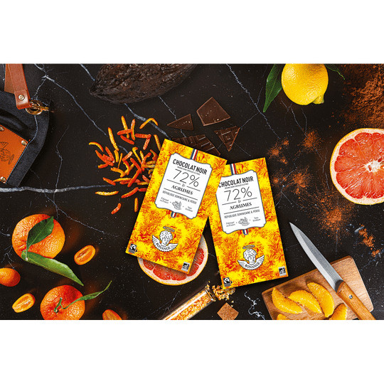 Maison Bonange Bio-Edelbitterschokolade Zitrusfrüchte 80 g - Bild 2