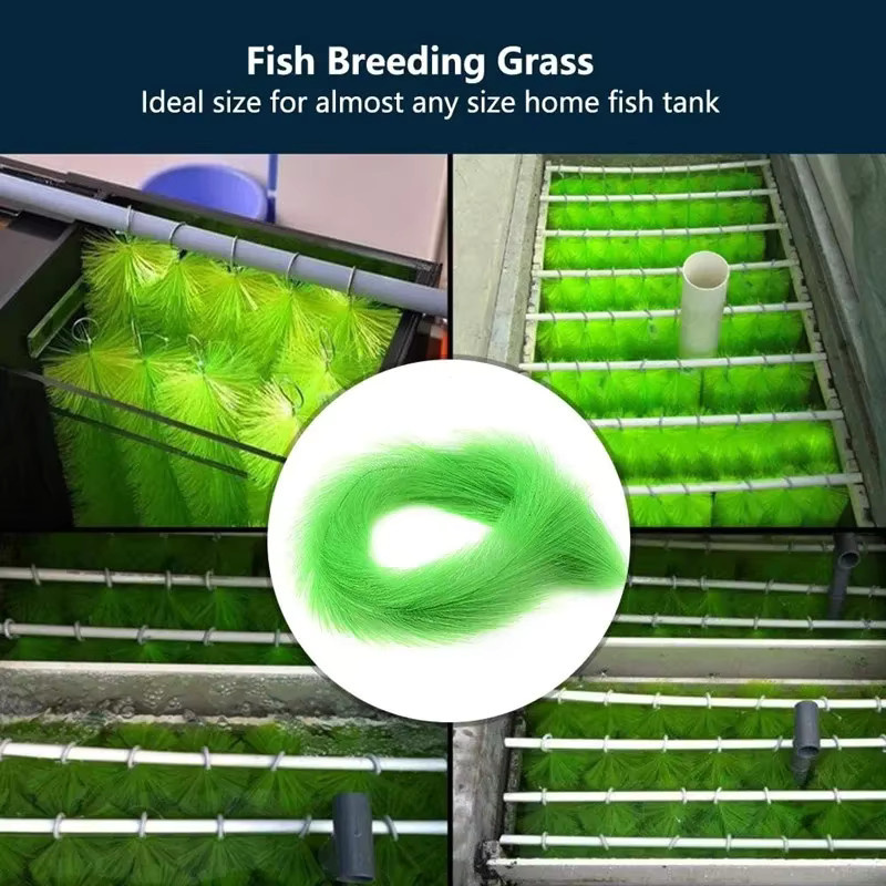 5er Set Koi Fischteich Filterbürsten in Grün zur Fischzucht und als biochemische Filtermedien für Goldfisch-Laich-Inkubatoren, Länge: 60 cm oder 100 cm - Bild 2