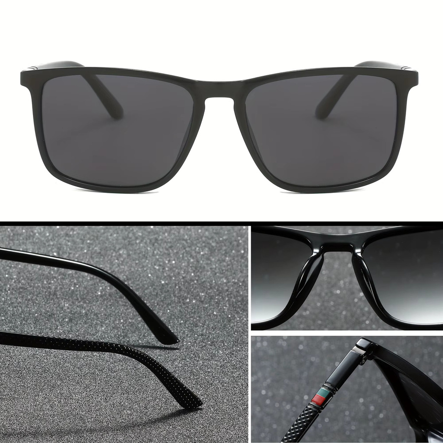VEGUEROS Sonnenbrille, quadratisch, Vollrand, schwarz, Kunststoff, polarisiert - Bild 3
