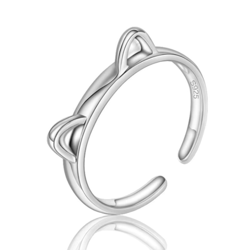Ring 925 Silber, Katzenohren, Damen - Bild 3