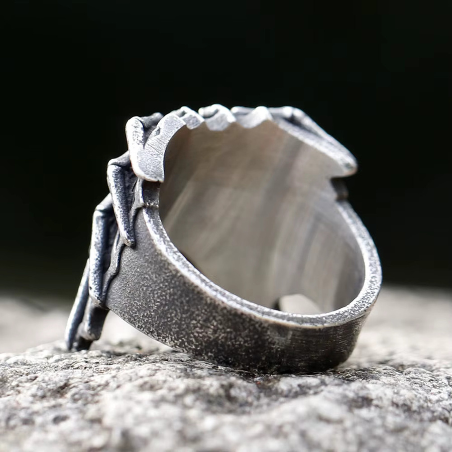 Ring Edelstahl, Vintage, Spinne, Herren, Silber - Bild 2