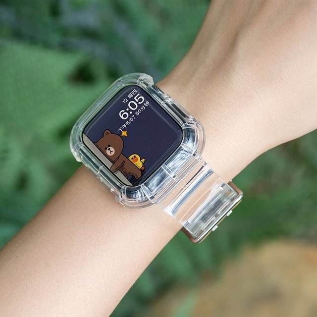 JBAILI Uhrenarmband Silikon, Transparent, Weiß, Unisex - Bild 1