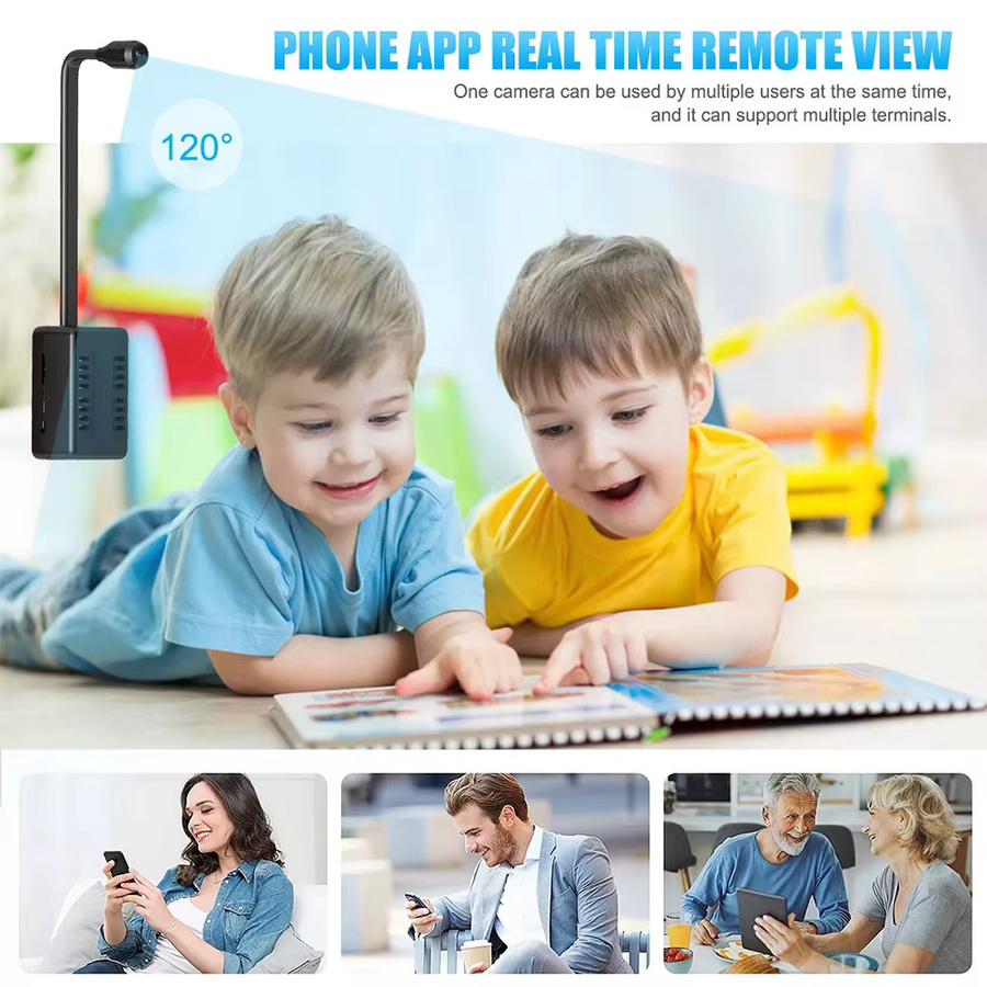 Virwir Mini WiFi Kamera mit HD 1080P Auflösung, Bewegungserkennung und Remote View, Schwarz - Bild 4