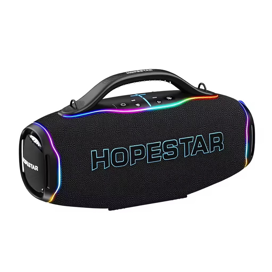 HOPESTAR A90 Outdoor-Lautsprecher mit 700W Leistung, kabelloser Bluetooth-Verbindung, RGB-Beleuchtung und zwei Mikrofonen, Schwarz - Bild 1