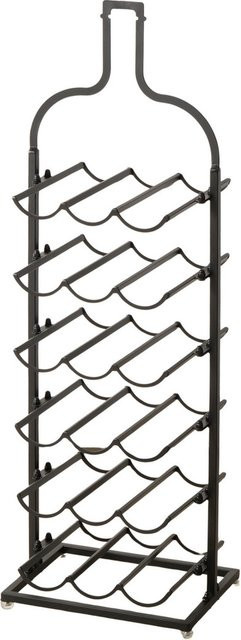 Weinregal BOTELLA aus Eisen in Schwarz, B/T/H: 91,0 x 31,0 x 22,0 cm - Bild 1