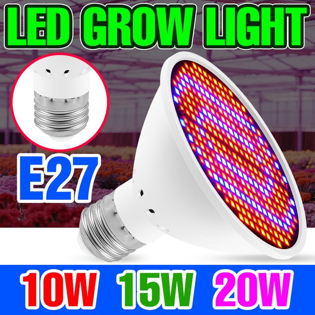 CanLing LED Grow Light E27 20W Vollspektrum Pflanzenlampe für Indoor Growbox in Weiß - Bild 1