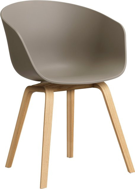 HAY About A Chair AAC 22 mit Armlehnen in Beige aus Polypropylen und Holz - Bild 1