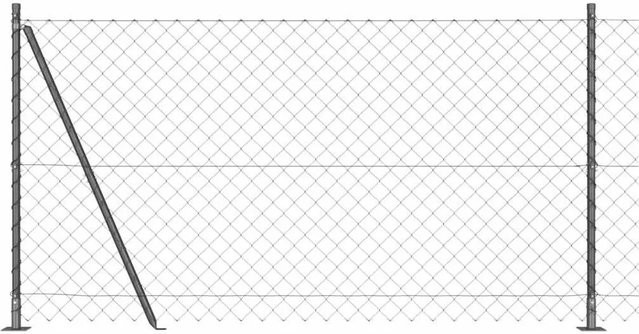 vidaXL Zaunpfosten aus Stahl und PVC in Grau, B/T/H: 6 x 6 x 120 cm - Bild 1