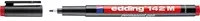 edding Folienstift 142 M Permanentmarker mit feiner Spitze in Schwarz und Rot - Bild 1