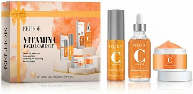 EELHOE Vitamin C Gesichtspflege-Set mit Kollagen, 3 Stück, Unisex - Bild 1