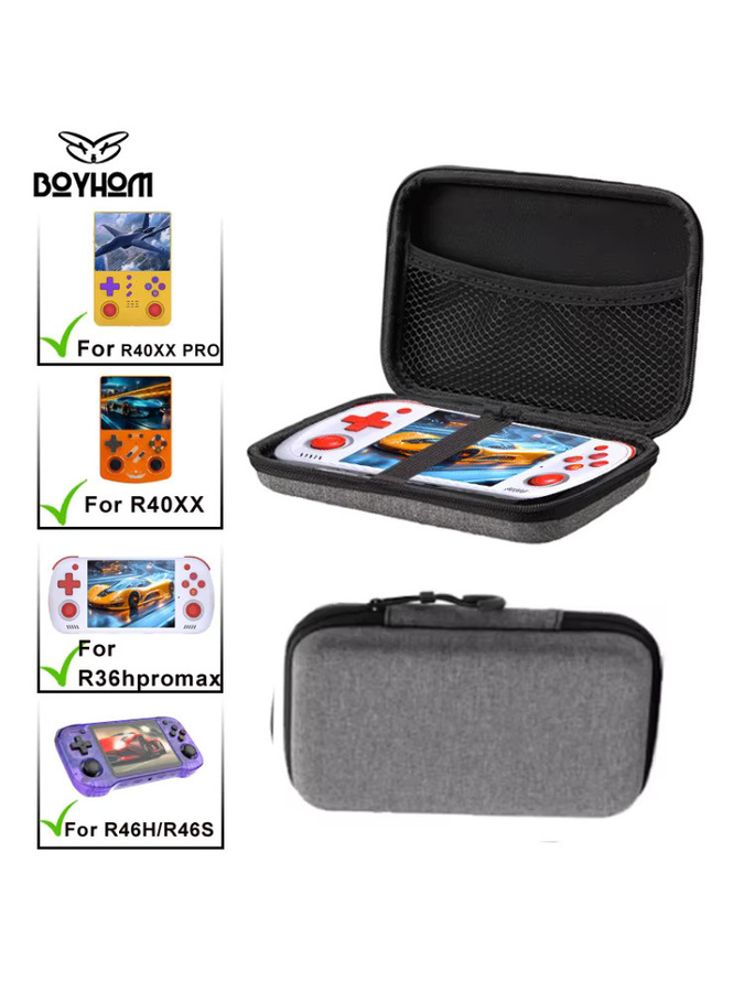 BOYHOM EVA-Hartschalenetui für R36HPROMAX, R40XX, R46H und R40XXPROMAX, tragbare und sturzsichere Spielkonsolentasche in Grau - Bild 6