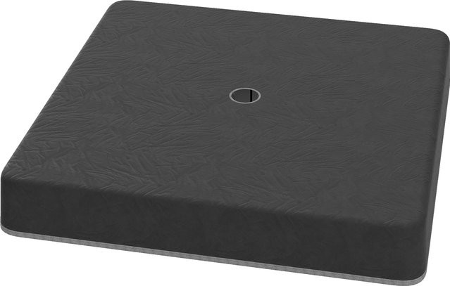 Outsunny Sonnenschirmständer 4-teilig aus schwarzem Kunststoff und Polyester, befüllbares Schirmgewicht für Ampelschirme mit 80 kg, B/H/L: 89 x 10,5 x 89 cm - Bild 1