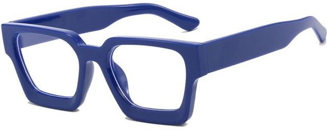 Lesebrille Quadratisch, Kunststoff, Vollrand, Unisex, transparent, blue - Bild 1