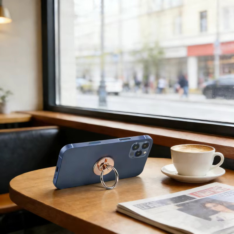 WSSHE Ultradünner Metallring für Handyhalter aus Edelstahl in Silber mit 360-Grad-Drehung als Aufkleber für deine Smartphone-Hülle - Bild 4